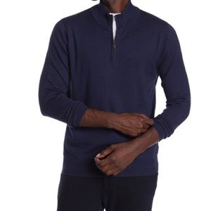 Quarter zip knit sweater